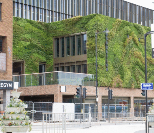 The Modular Living Wall “HYVERT” and Other Eco-Friendly Façade Solutions in Manchester